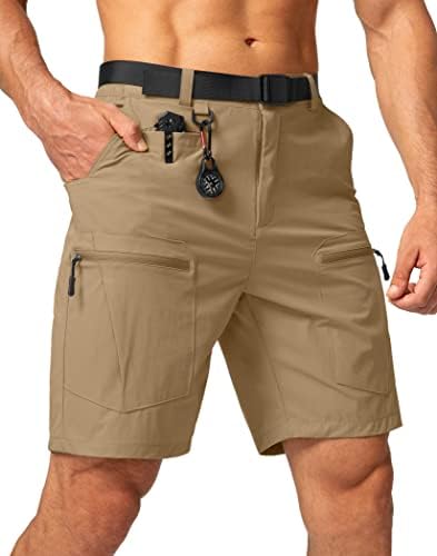 Men's Hiking Cargo Shorts Stretch Quick Dry Outdoor Tactical Shorts for Men with Multi Pocket for Fishing Casual