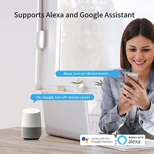 eMylo 3 In 1 Smart Home Assistant, WiFi IR Blaster&Thermometer Humidity Sensor, Smart Home Hub Compatible with Alexa, IR Remote Control Work with Tuya and Smart Life APP for DVD Air Conditioner STB - Image 5