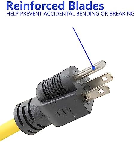 YSIL Dryer Plug Adapter 15A 125V to 20A 250V Adapter Cable 1 FT,12AWG 5-15P to 6-15/20R T Blade AC Power Adapter Converter Indoor/Outdoor Adapter - Image 4