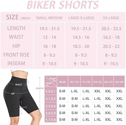 GROTEEN Biker Shorts for Women with Pockets - 8'' High Waisted Tummy Control Yoga Workout Running Spandex Gym Shorts - Image 6