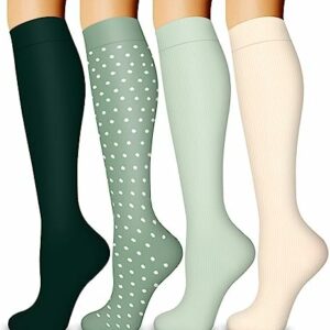 Laite Hebe 4 Pairs-Compression Socks for Women&Men Circulation-Best Support for Nurses,Running,Athletic