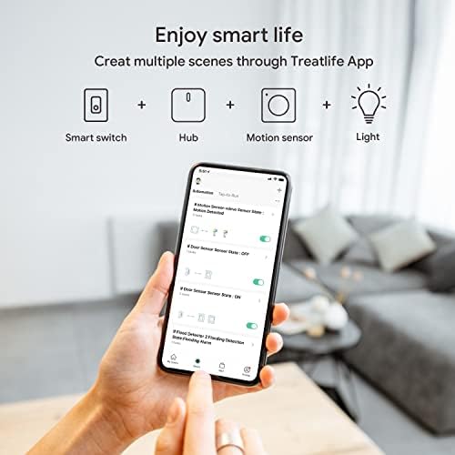 Zigbee Hub Gateway, 2.4 GHz WiFi Smart Home Hub, Compatible with Alexa & Google Home, Only for TREATLIFE Zigbee Water Leak Detector, Motion Sensor and Smart Door Sensor, 1 Pack - Image 3