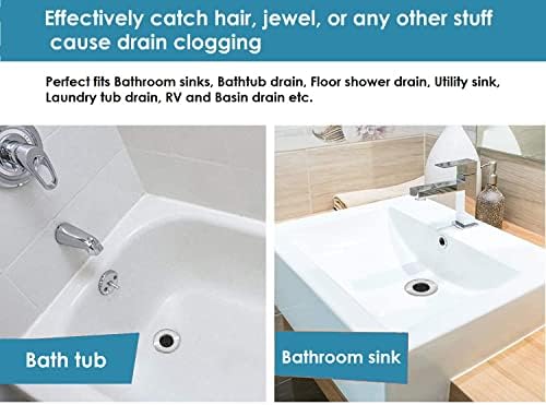 CNSZNAT 3-Pack Hair Catcher Shower Drain Strainer, Floor Drain Strainer, Stainless Steel Sink Strainer for Bathroom Washbasin Bathtub Drain, Fit Hole Size from 1.25" to 2.17" - Image 4