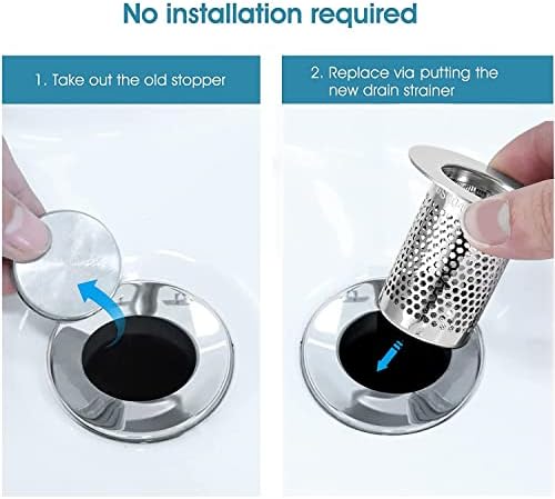 CNSZNAT 3-Pack Hair Catcher Shower Drain Strainer, Floor Drain Strainer, Stainless Steel Sink Strainer for Bathroom Washbasin Bathtub Drain, Fit Hole Size from 1.25" to 2.17" - Image 3