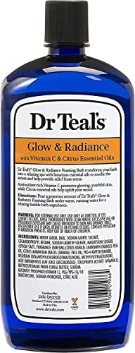 Dr. Teal's Foaming Bath Variety Gift Set (2 Pack, 34oz Ea.) - Melatonin Sleep Soak & Glow & Radiance with Vitamin C and Citrus Essential Oils - Moisturizes Skin & Promotes a Better Nights Sleep - Image 5