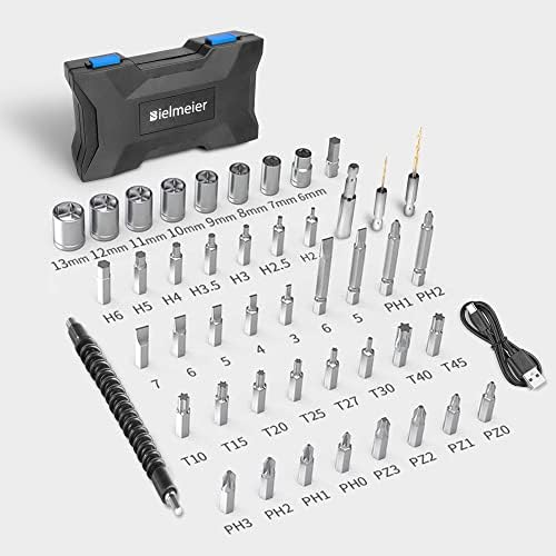 Bielmeier 4V Cordless Electric Screwdriver Kit, 6 Speed Adjustment, 44 Accessories Plus Flex Shaft, Battery Rechargeable, LED Light, Automatic Portable Wireless Power Screw Driver for Small Projects - Image 2