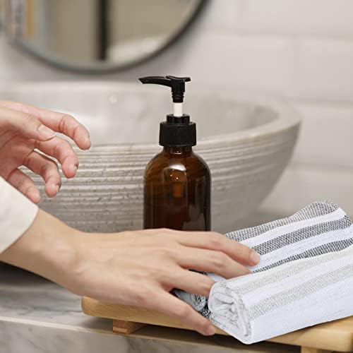 Tranqun 12 Pcs Turkish Hand Towel Turkish Kitchen Towels Cotton Soft 11.81 x 15.75 in Decorative Towels for Bathroom Hand Bath Towels for Dishcloth Face Yoga Gym, Light Grey, Dark Gray, Khaki, White - Image 6