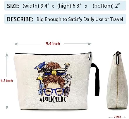 ZHANTUONE Police Life Cosmetic Bag,Gifts for Police,Women Police Gifts,Birthday Retirement Gift,Best Gift for Policemen,Police Academy Graduation Gifts - Image 4
