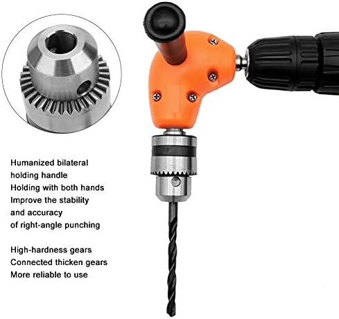 9.35mm/0.4in Connecting Shaft 90 Degree Right Angle Drill Attachment Portable Compact Punch Adapter Attachment Tool for Household Workplace Industry - Image 5