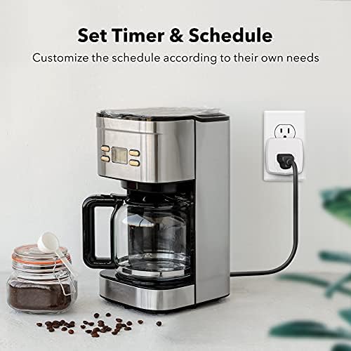 HBN Smart Plug Mini 15A, WiFi Smart Outlet Works with Alexa, Google Home Assistant, Remote Control with Timer Function, No Hub Required, ETL Certified, 2.4G WiFi Only, 4-Pack - Image 3