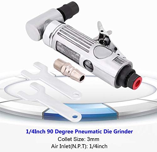 KRODANS 1/4Inch Pneumatic Air Die Grinder Grinding Kit 90 Degree Polishing Engraving Tool 90PSI - Image 8