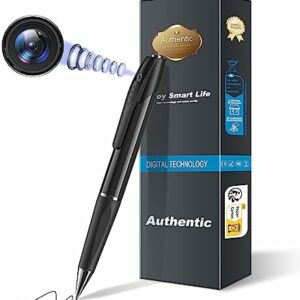 1080P Spy Hidden Camera Pen No WiFi Indoor Home Security Camera Outdoor Mini Body Video Camera Small Compact Secret Camera Monitor Nanny Camera