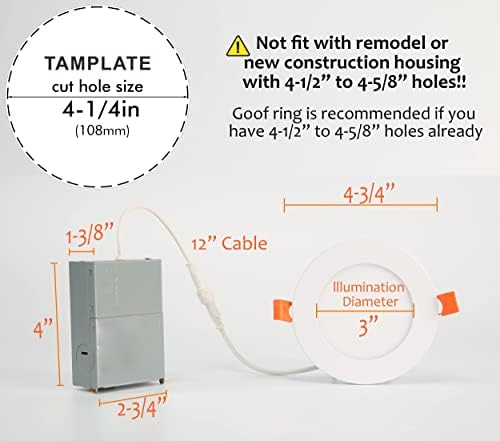 CLOUDY BAY [6 Pack] 4inch Smart WiFi LED Recessed Lights,RGBCW Color Changing Recessed Lighting,Compatible with Alexa and Google Home Assistant,No Hub Required,10W 2700K-6500K,CRI90+ Wet Location - Image 6