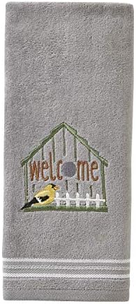 SKL Home by Saturday Knight Ltd. Welcome Birdhouse Hand Towel (2-Pack), Gray - Image 3