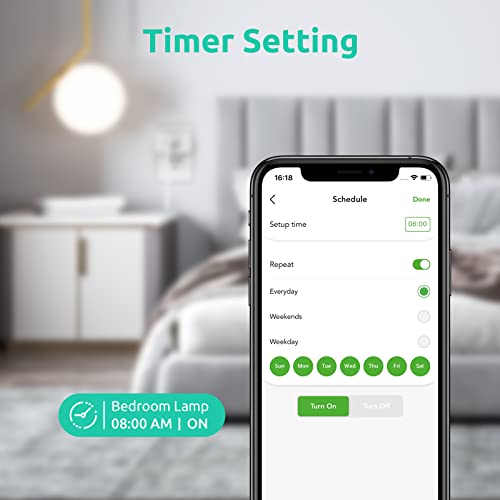 VOCOlinc Homekit Smart Plug Works with Alexa, Apple Home, Google Assistant, WiFi Smart Plug That Work with Alexa, Electrical Timer Outlet Support Siri, No Hub Required, 15A, 2.4GHz, 110~120V (3 Pack) - Image 4