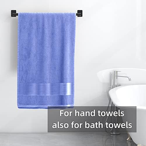 Bathroom Towel Bar, 24 Inch Towel Racks for Bathroom Wall Mounted, Heavy Duty Bath Hand Towel Holder Organizer, Modern Home Decor Towel Rod Bathroom Hardware Accessories, Matte Black Single Bar - Image 8