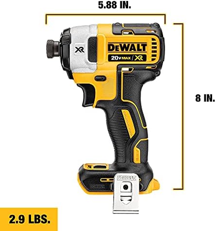 DEWALT 20V MAX XR Impact Driver, Brushless, 3-Speed, 1/4-Inch, Tool Only (DCF887B) - Image 7