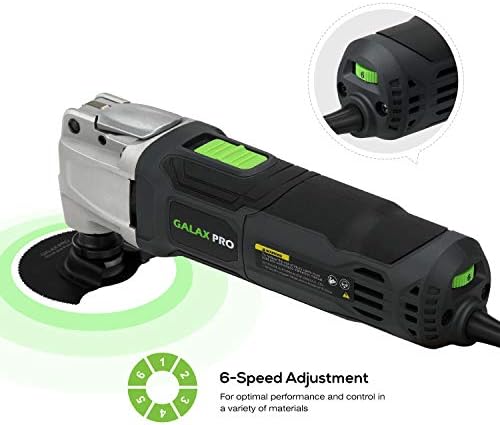 GALAX PRO 2.4Amp 6 Variable Speed Oscillating Multi-Tool Kit with Quick-Lock accessory change, Oscillating Angle:3°, 28pcs Accessories and Carry Bag - Image 7