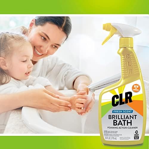 CLR Brilliant Bath Foaming Bathroom Cleaner Spray - For Use On Toilet, Bath, Shower, Sink, Glass, Stainless Steel - Fresh Scent, 26 Ounce Bottle (Pack Of 2) - Image 7