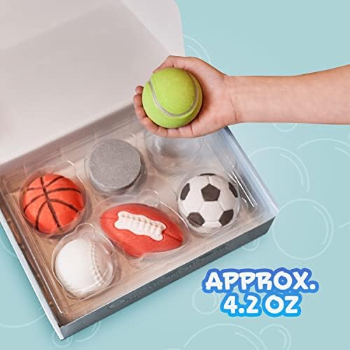 Bathletes 6pc Sporty Kids Bath Bombs Kit with Surprise Inside - Girls & Boys Bath Toys w/ 6 Sports Prizes - Perfect for Birthdays -Toddlers 3+ - Image 4