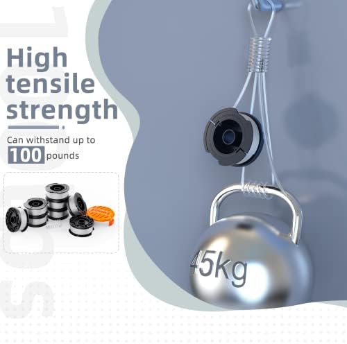 Eventronic 10 Pack String Trimmer Replacement Spool Compatible with Black+Decker Weed Eater, 240ft 0.065" AF-100 Autofeed Line for Black+Decker String Trimmers(8 Spools + 2 Caps+2 Springs) - Image 5