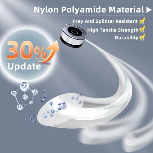 Eventronic 10 Pack String Trimmer Replacement Spool Compatible with Black+Decker Weed Eater, 240ft 0.065" AF-100 Autofeed Line for Black+Decker String Trimmers(8 Spools + 2 Caps+2 Springs) - Image 3