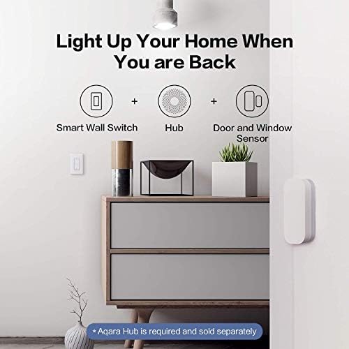 Aqara Smart Light Switch (with Neutral, Double Rocker) Plus Aqara Door and Window Sensor, Zigbee Connection, Remote Control and Set Timer for Home Automation - Image 4