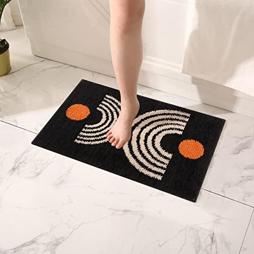 GRANNY SAYS Boho Bathroom Rugs, 16"x24", Bath Mats for Bathroom, Black Bathroom Rug Non Slip，Small Bathroom Rugs Washable, Bath Mats for Bathroom Floor，Shower Rugs for Bathroom, Bath Mat for Tub - Image 3