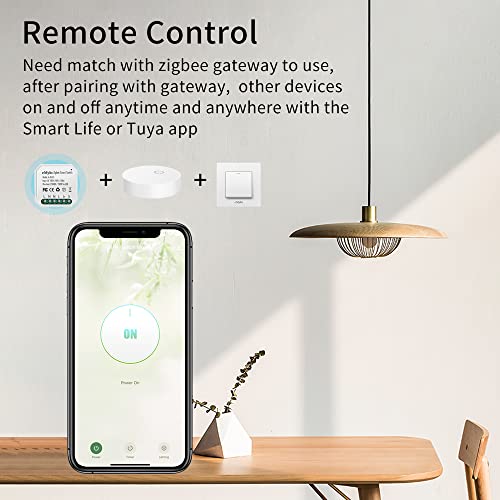 eMylo Mini Smart Zigbee Relay Switch Wireless Remote Control Zigbee Light Switch AC 220V Built-in Switch Relay Module 16A DIY Timer Voice Control for Home Automation Compatible with amazon Alexa Echo - Image 2