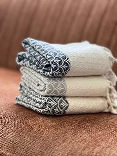 MyAprils Turkish Hand Towels for Kitchen Bath Set of 2, Decorative Hand Towel Farmhouse Rustic, Black Hand Towels for Kitchen Tea Dishcloth 100% Cotton Bathroom Towel Hand Face Head - Black Shells - Image 9