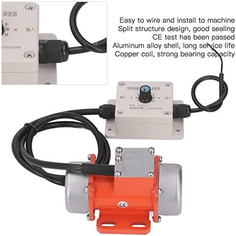 Vibrating Motor, Adjustable IP65 Aluminum Alloy Red Copper Brushless DC Vibration Motor Power Saving for Construction for Coal(#1) - Image 3