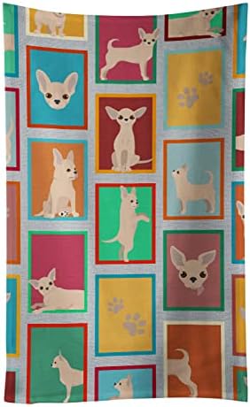 Caroline's Treasures MLM1118KTWL Lots of Chihuahua Kitchen Towel Dish Cloths Guest Hand Towel Decorative Bathroom Towel for Face,Tea, Dishcloth, Kitchen and Bath
