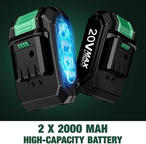 KIMO 18 Gauge Nail Gun Battery Powered w/ 2 X 2.0 Battery & Charger, 2 in 1 Cordless Brad Nailer/Electric Stapler, Adjustable Depth, 18GA Nailer/Staples for Upholstery, Home Improvement & Woodworking - Image 2