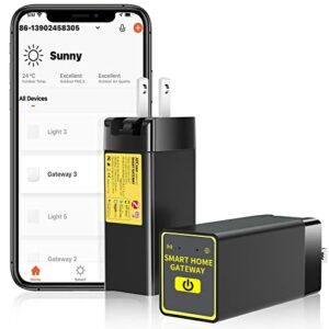 AICase Tuya Zigbee 3.0 Hub Gateway,WiFi Smart Homebridge Wireless Remote Controller, Small Smart Home Hub Compatible with Alexa/Google Home,All ZigBee 3.0 Smart Products (2.4G WiFi Required)