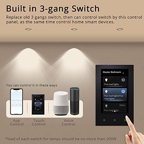Tuya Smart Home Central Control Panel US 4 inches Wall Mount Multi-Functional Panel Built in Wireless Zigbee Hub Smart Life (White) - Image 4