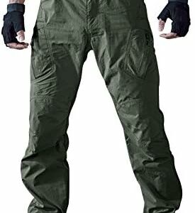 TACVASEN Men's Outdoor Quick Dry Water Repellent Assault Cargo Military Hiking Pants with 8 Pockets