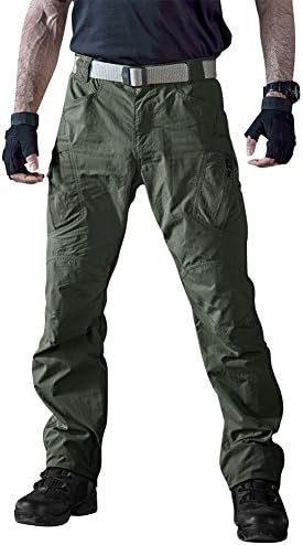 TACVASEN Men's Outdoor Quick Dry Water Repellent Assault Cargo Military Hiking Pants with 8 Pockets