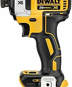 DEWALT 20V MAX XR Impact Driver, Brushless, 3-Speed, 1/4-Inch, Tool Only (DCF887B)
