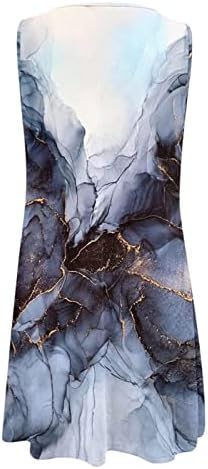 lcepcy Summer Dresses for Women 2023 Casual Bohemian Floral Print Beach Cover up Crew Neck Sleeveless Sundresses - Image 7