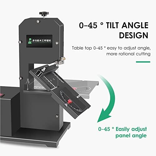 VISLONE Mini Multifunctional Band Saw Machine 1750RPM Benchtop Band Saw Table-Saw Electric Desktop Saws Small Household DIY Cutting Tool Woodworking Lathe Machine - Image 7