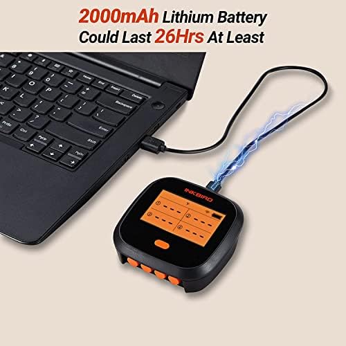 Inkbird WiFi Grill Thermometer IBBQ-4T, Wireless WiFi Meat Thermometer for Smoker, Oven, Rotisserie, Kitchen| 4 Probes with APP Calibration| Timer Alarm Mobile Notification| Digital BBQ Thermometer - Image 3