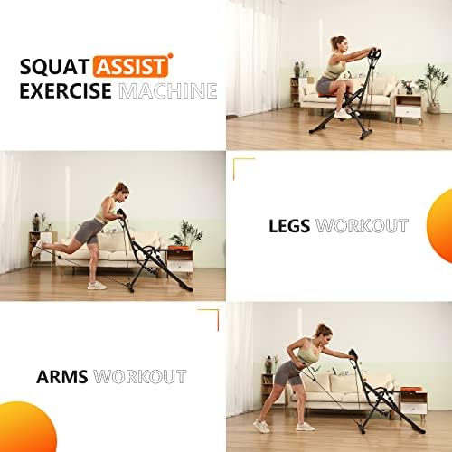 Niceday Hydraulic Squat Machine Exercise Equipment with LCD Monitor, Rowing Machine for Indoor Workout, 220 LBS Loading Capacity - Image 4