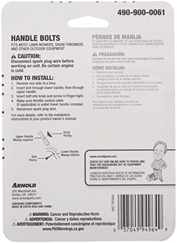 Arnold Universal T-Handle Bolts, 4 Bolts and 2 Handles - Image 5