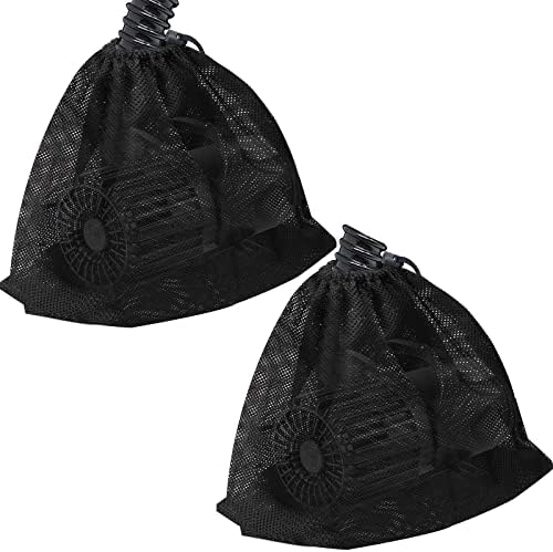 Hecaty 2 Pack 17.7"x 17.7" Pump Barrier Bag, Pond Pump Filter Bag, Black Media Bag Large Pump Mesh Bag for Outdoor Water Ponds Filters (2Pcs-17.7"x 17.7")