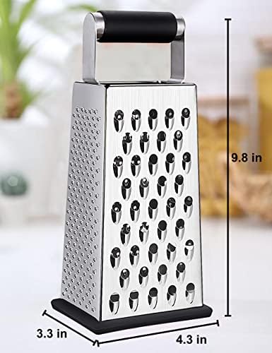 Cheese Grater, Box Grater for Cheese Stainless steel Vegetable Slicer Food Shredder 4-Sided Convenience Gadgets for kitchen - Image 2