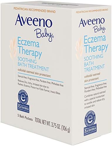 Aveeno Baby Eczema Therapy Soothing Bath Treatment for Relief of Dry, Itchy and Irritated Skin, Made with Soothing Natural Colloidal Oatmeal, 5 ct. - Image 10