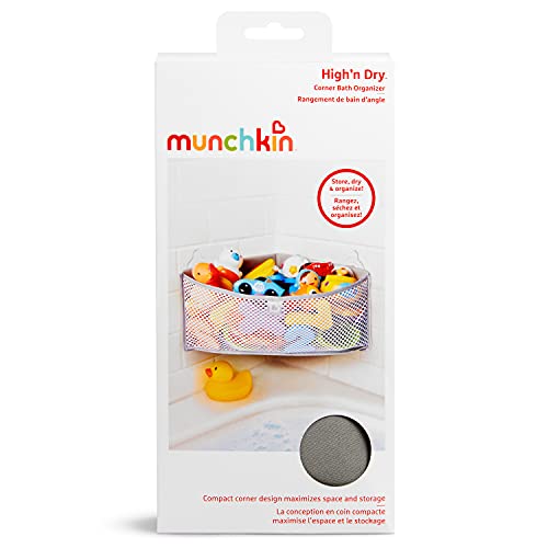 Munchkin® High 'n Dry™ Corner Bath Toy Organizer and Storage, Grey - Image 4