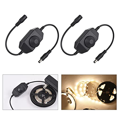 ZHPINGMX 2 Pack LED Strip Light Dimmer Switch, DC 12V-24V LED Brightness Adjustable Controller for Strip Lights,LED Rope Light 3528,5050,5630 - Image 3