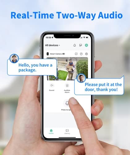 Wireless Outdoor Security Camera Kit, 1080P Outdoor Camera w/ Color Night Vision, AI & PIR Motion Detection, Easy to Install, 2-Way Talk, Cloud/SD, Battery Powered Security Camera Set for Home, Black - Image 7