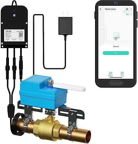 YoLink Smart Water Valve Controller, with Valve Operator, Easy No-Plumber DIY Installation, Remote Control, Compatible with Alexa/Google Assistant, IFTTT - YoLink Hub Required…